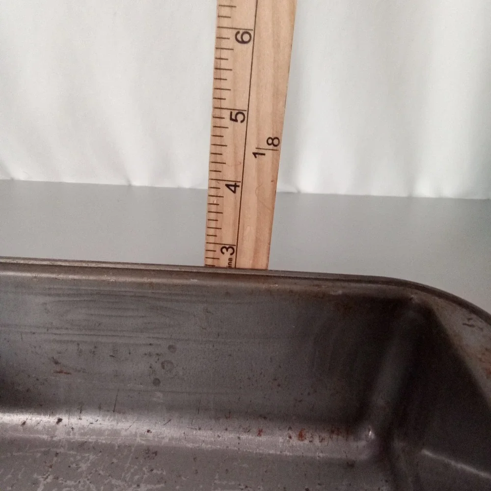 Vintage Metal Loaf Pan Rustic Silver Gray Bread Meatloaf Baking Tin 9 Inch